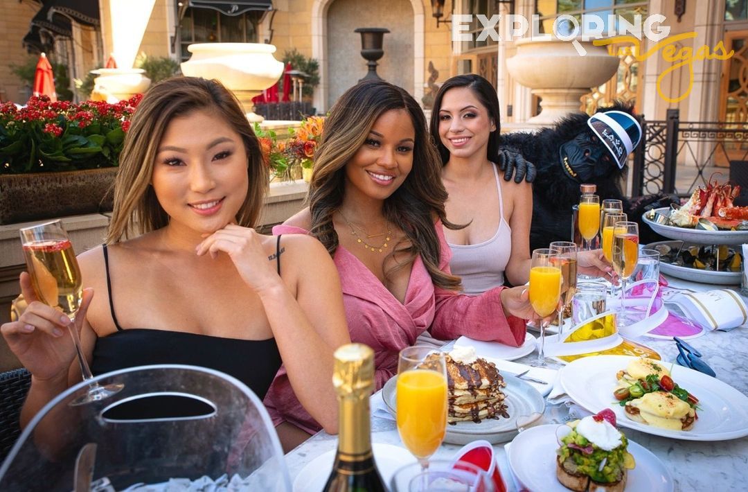 party girls at brunch