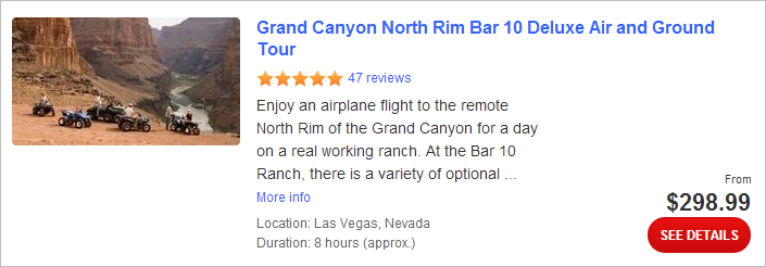 Grand Canyon North Rim Bar 10 Deluxe Air and Ground Tour