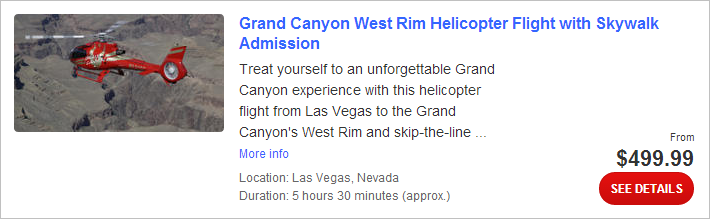 Grand Canyon West Rim Helicopter Flight with Skywalk Admission