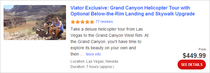 Viator Exclusive: Grand Canyon Helicopter Tour with Optional Below-the-Rim Landing and Skywalk Upgrade