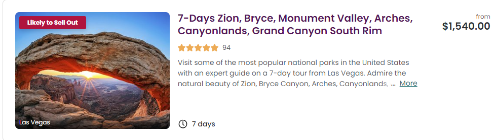 grand canyon south rim tour deal